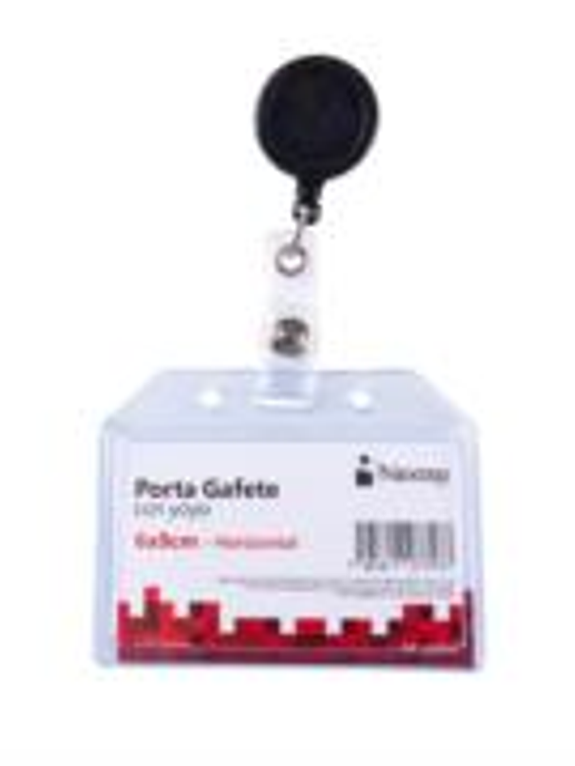 Porta Gafete Plastico Flexible Horizontal Nextep 6x9cm con Yoyo C/12 1