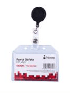 Porta Gafete Plastico Flexible Horizontal Nextep 6x9cm con Yoyo C/12