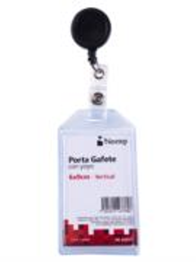 Porta Gafete Plastico Flexible Vertical Nextep 6x9cm con Yoyo C/12 1
