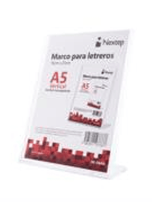 Marco para Letreros Nextep Vertical A5 15.2X20.3cm Acrilico Transparente