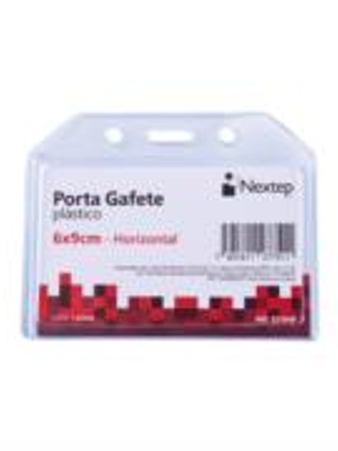 Porta Gafete Plastico Flexible Horizontal Nextep 6x9cm C/10 1