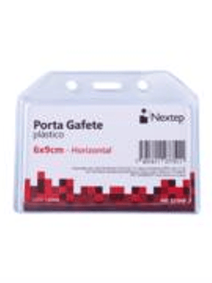 Porta Gafete Plastico Flexible Horizontal Nextep 6x9cm C/10