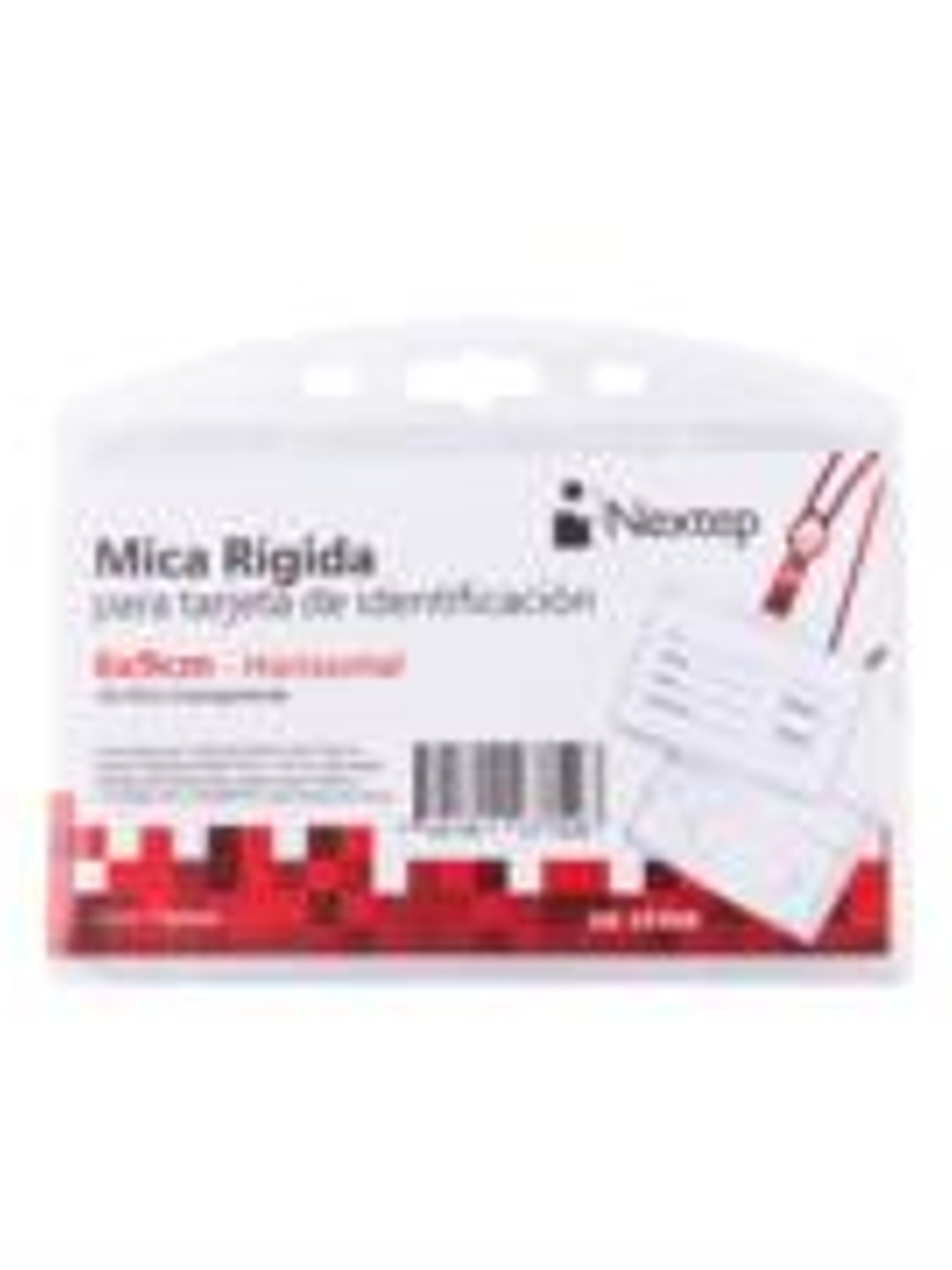 Mica Rigida Porta Gafete Horizontal Nextep 6x9cm para Tarjeta de Identificacion C/5 1