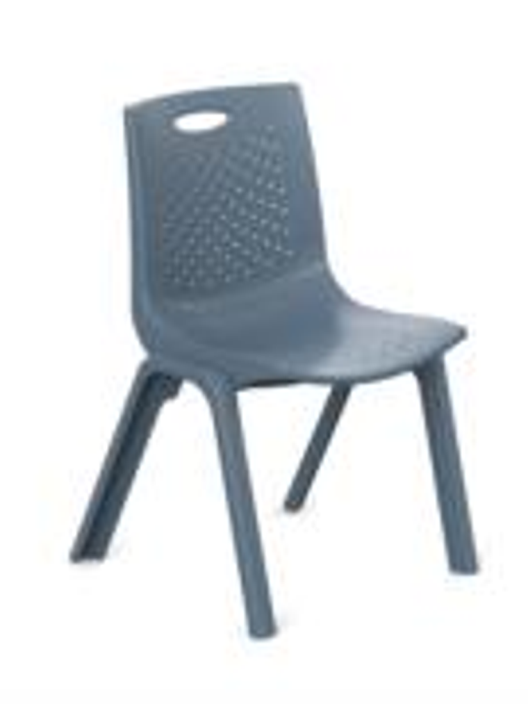 Silla de Visitas/Comedor Nextep Fibra Alta Resistencia Apilable Gris Obscuro 1