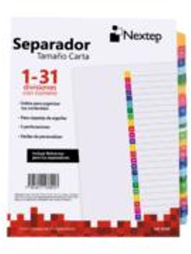 Separador Economico Nextep 31 Divisiones Con Numero 1