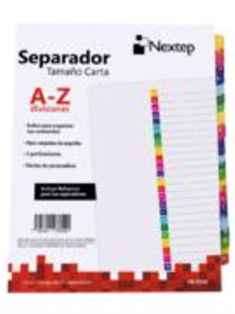 Separador Economico Nextep Abecedario Impreso A-Z 1