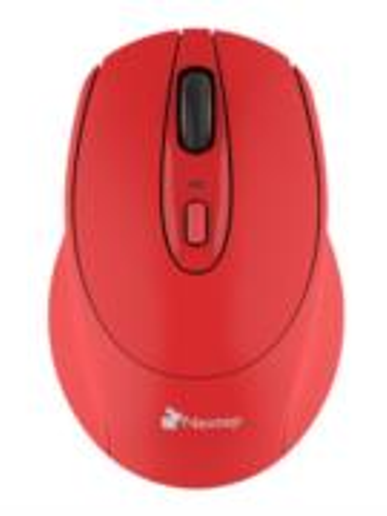 Mouse Nextep Inalámbrico Ergónomico USB 1600 dpi Batería Incluida Color Rojo 1