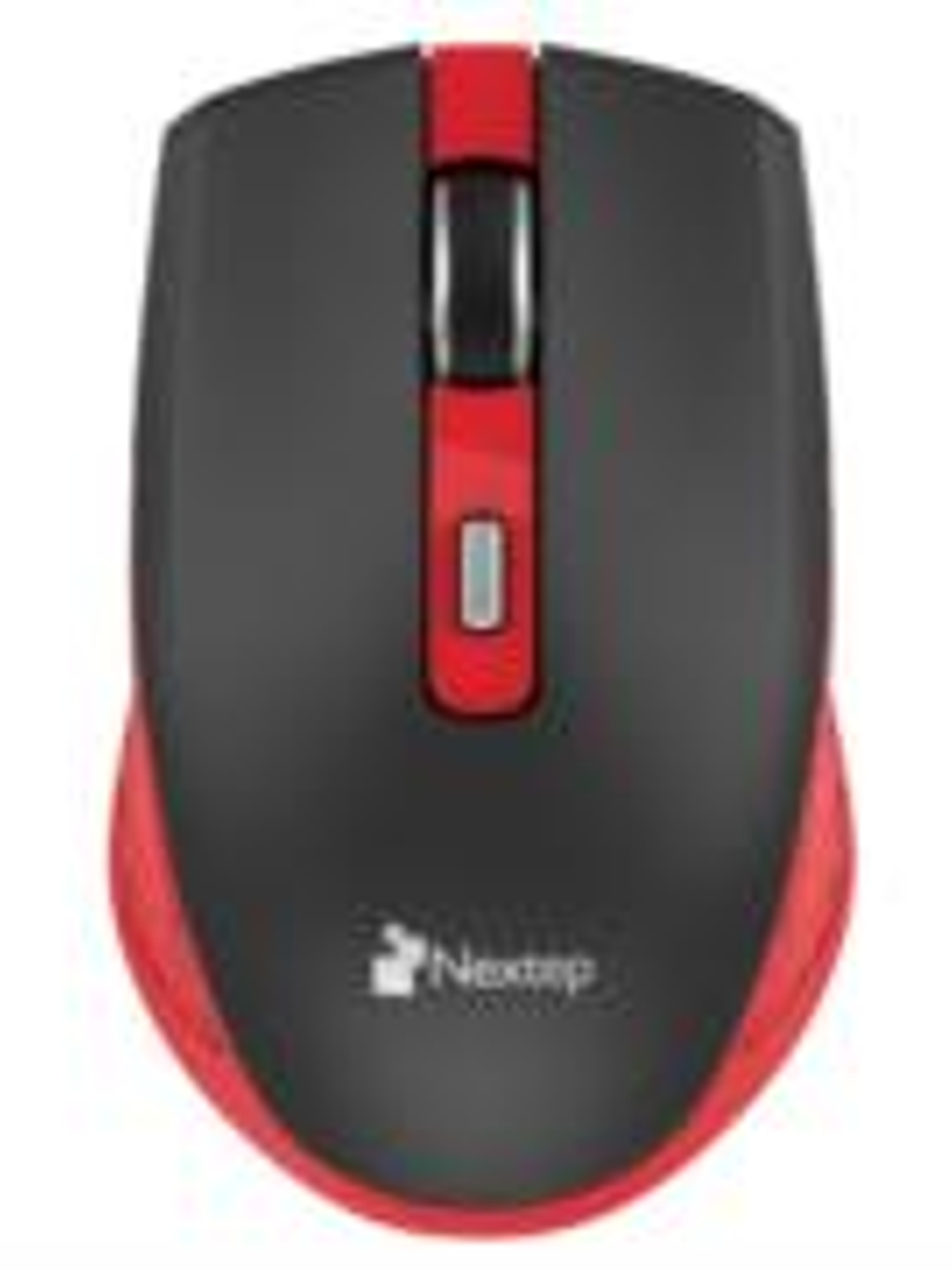 Mouse Nextep Inalámbrico Recargable Switch Encendido 1600 dpi Color Negro-Rojo 1