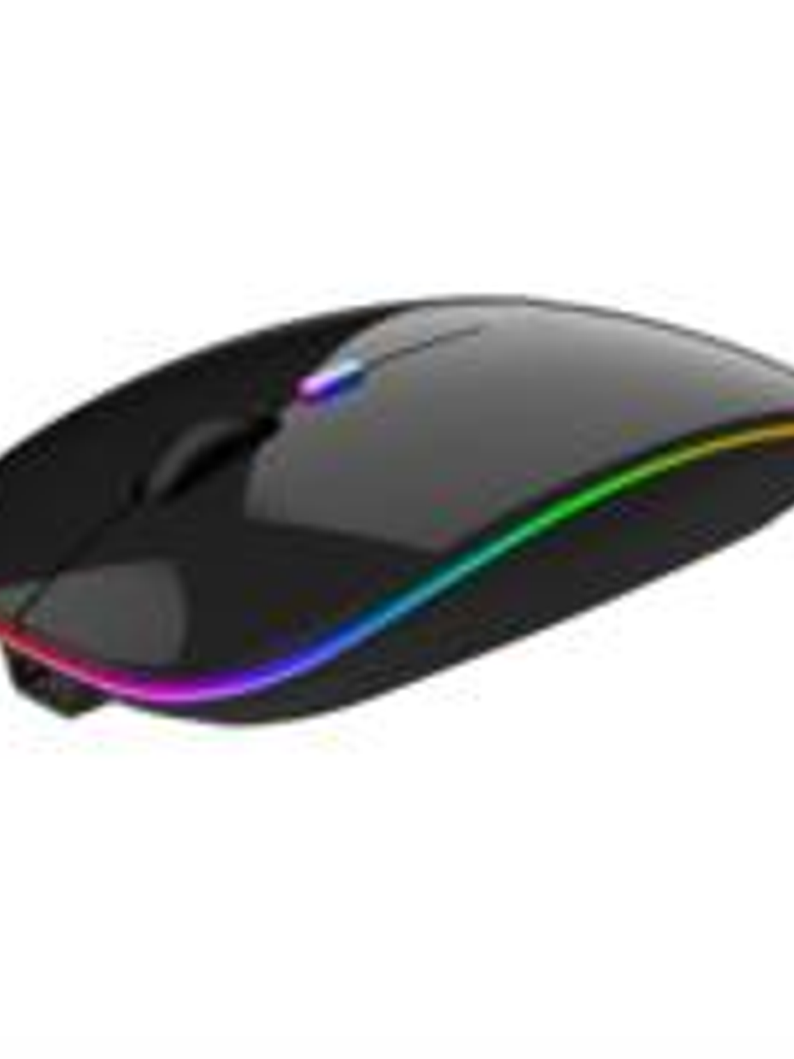 Mouse Nextep Inalámbrico Recargable Delgado/Silencioso RGB 1600 dpi Color Negro 1