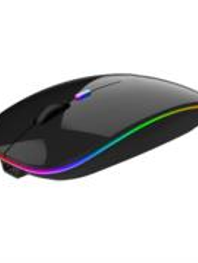 Mouse Nextep Inalámbrico Recargable Delgado/Silencioso RGB 1600 dpi Color Negro 1