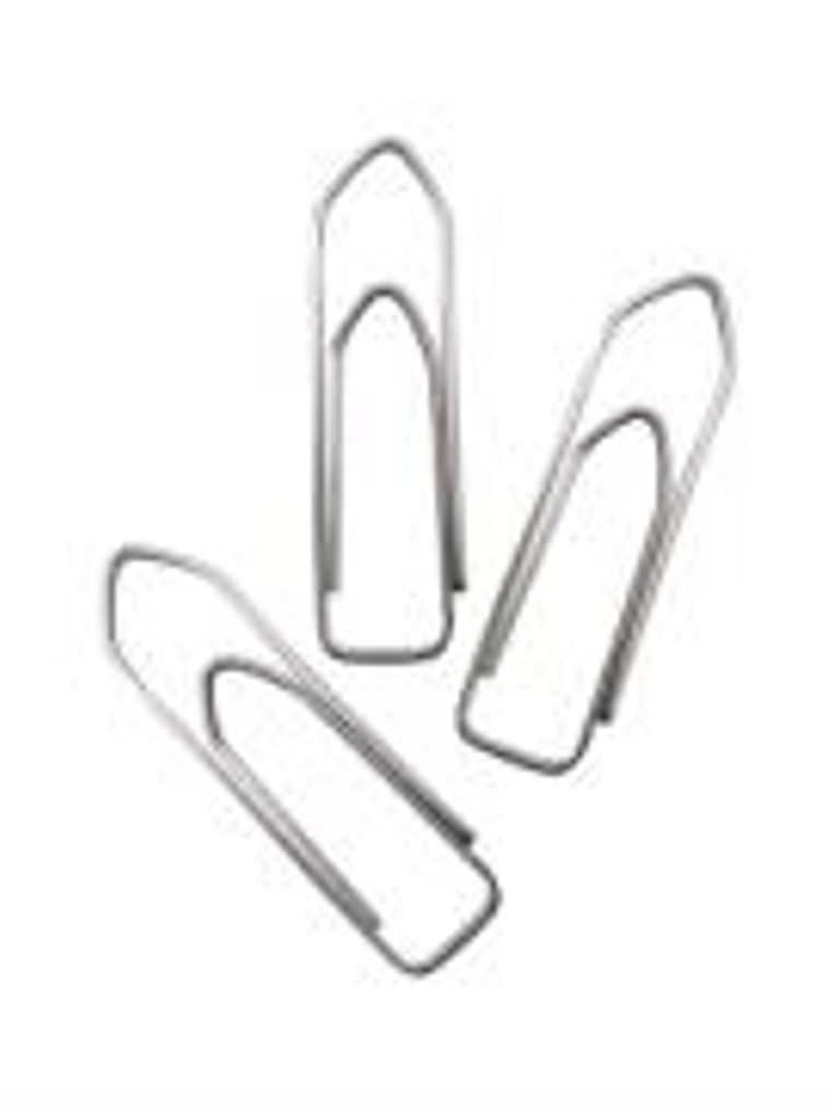 Clip Nextep Rectangular Niquelado #1 32mm c/10 100 Clips c/u 1