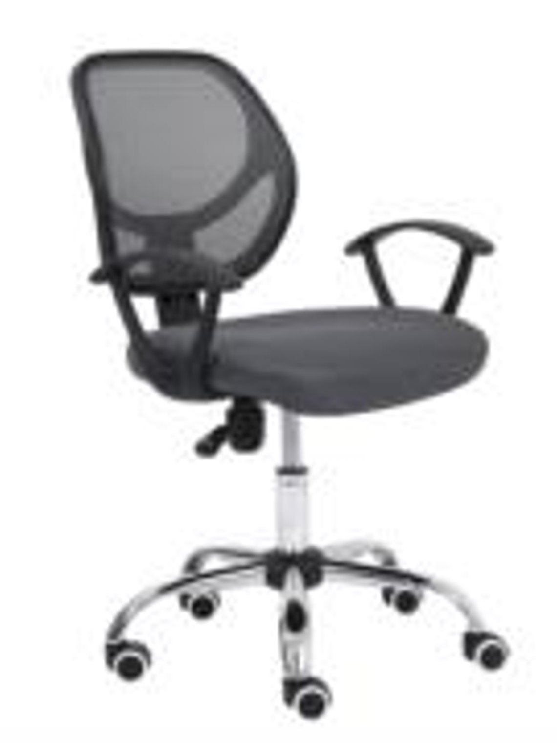 Silla Secretarial Nextep de Altura Ajustable Tela Gris Base Giratoria 1