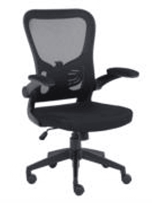 Silla Ejecutiva Nextep de Altura y Descansabrazos Ajustable Tela/Malla Negro y Base Giratoria