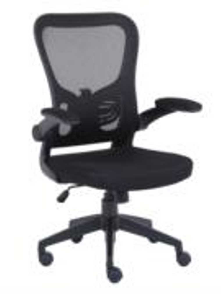 Silla Ejecutiva Nextep de Altura y Descansabrazos Ajustable Tela/Malla Negro y Base Giratoria 1