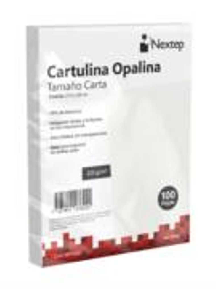 Cartulina Opalina Nextep Blanca c/100 225 gr 1