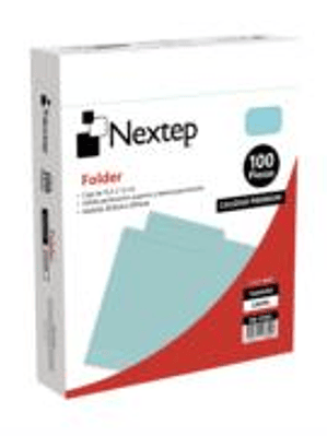 Folder Economico Nextep Carta Azul c/100