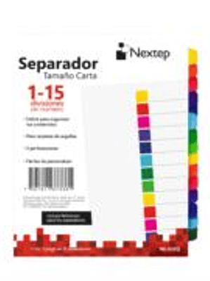 Separador Nextep Economico 15 Divisiones sin Numero