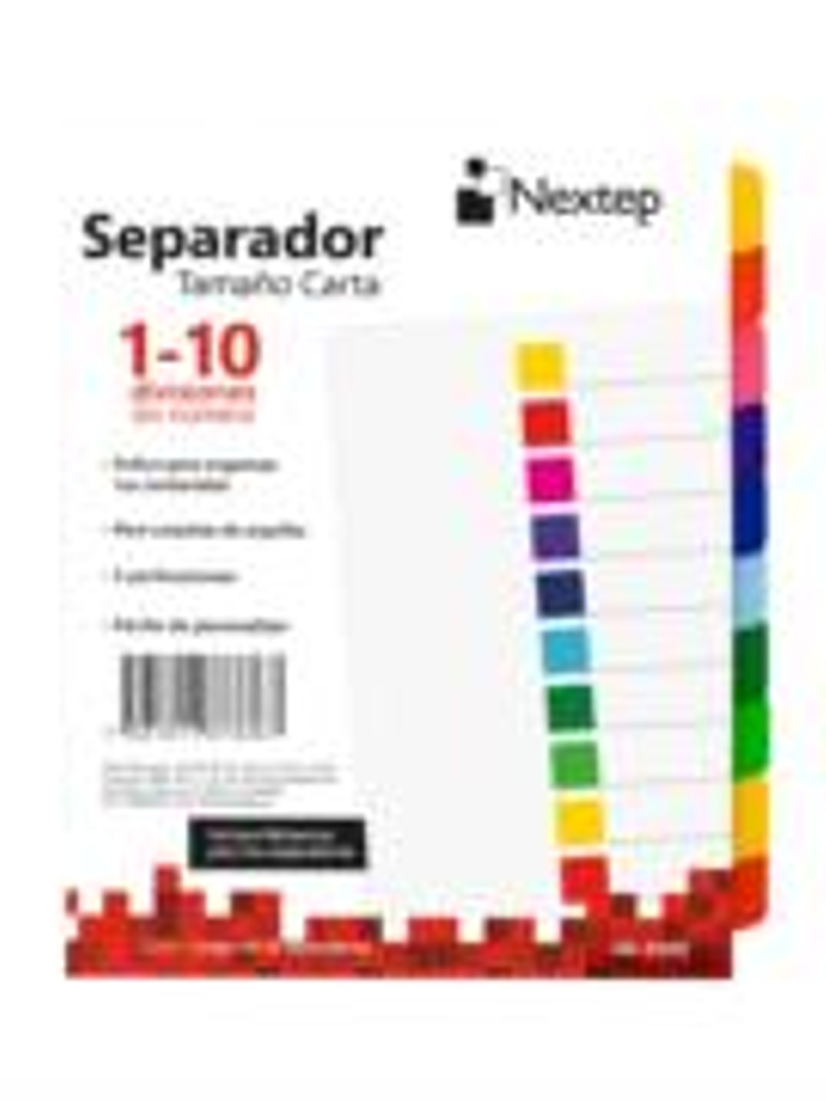 Separador Nextep Economico 10 Divisiones sin Numero 1