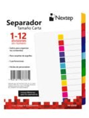 Separador Nextep Economico 12 Divisiones sin Numero