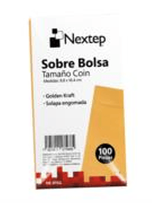 Sobre Bolsa Económico Nextep Tamaño Coin 5 Solapa Engomada Paquete c/100