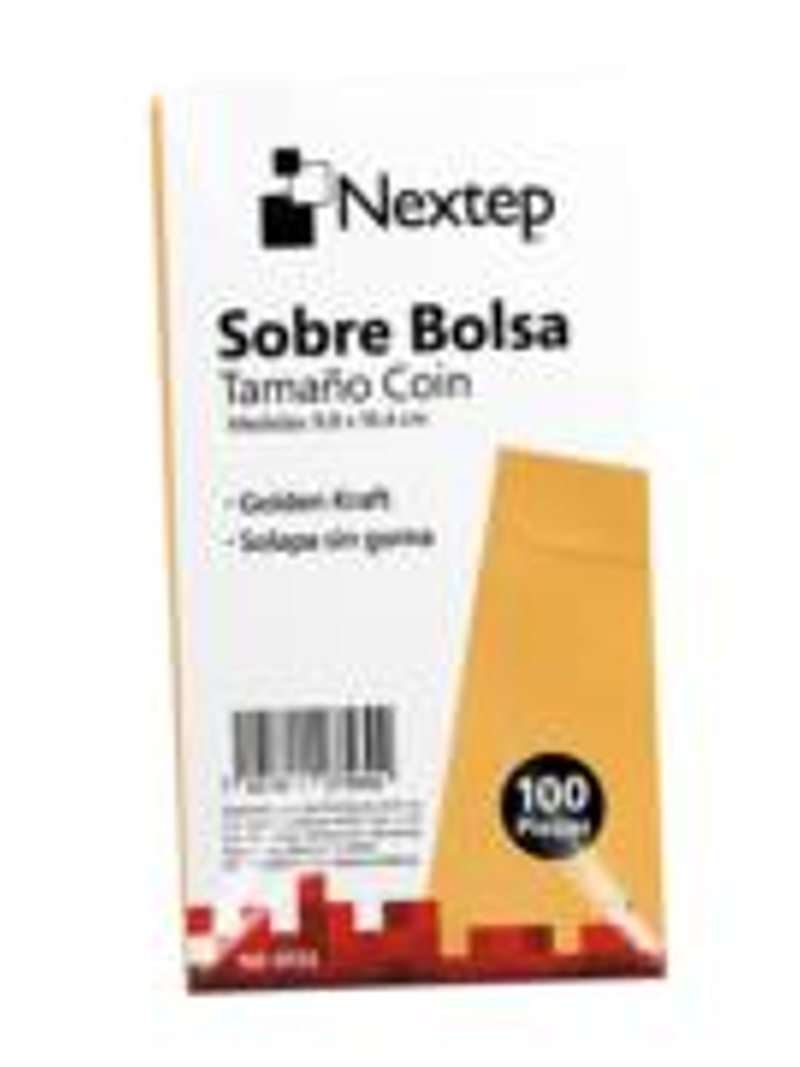 Sobre Bolsa Nextep Economico Tamaño Coin 5 Solapa Sin Goma Paquete c/100 1