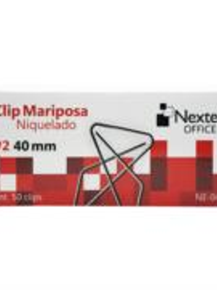 Clip Nextep Mariposa Niquelado #2 40mm 50 Clips 1