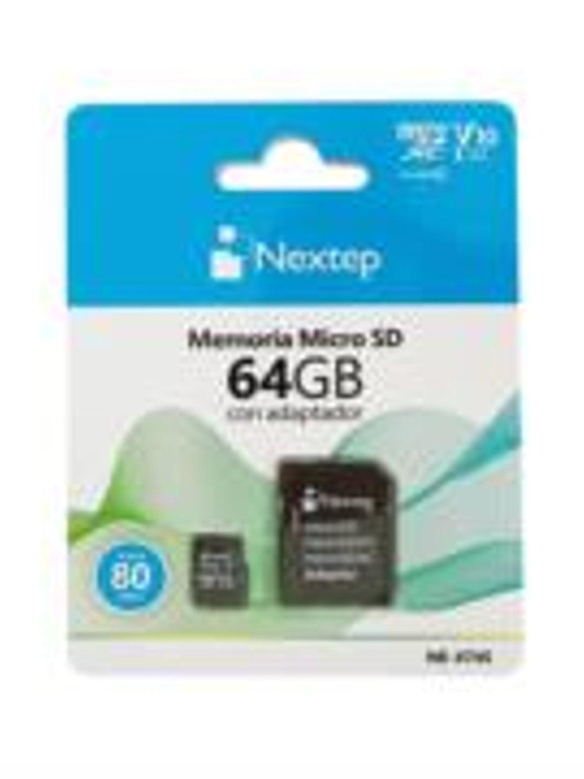 Memoria Micro SD Nextep 64GB Clase 10 UHS U1 c/Adaptador 1