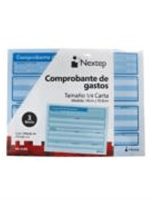 Comprobante de Gastos Nextep 1/4 Carta 3 Blocks C/50 CU