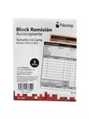 Block Remision Nextep Autocopiante 1/4 Carta 3 Blocks 44 Hojas CU