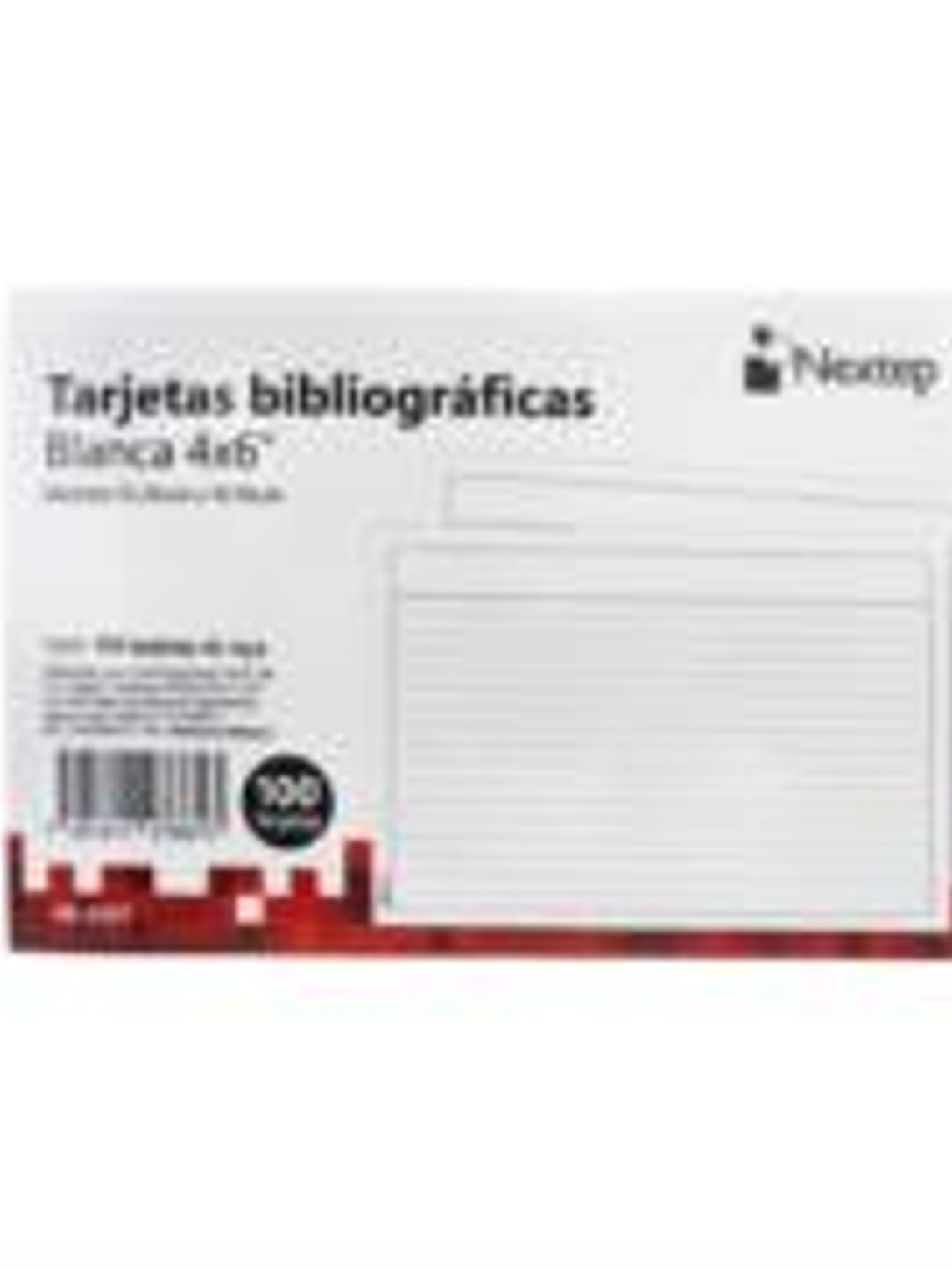 Tarjeta Bibliografica Nextep Blanca 4