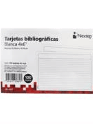 Tarjeta Bibliografica Nextep Blanca 4