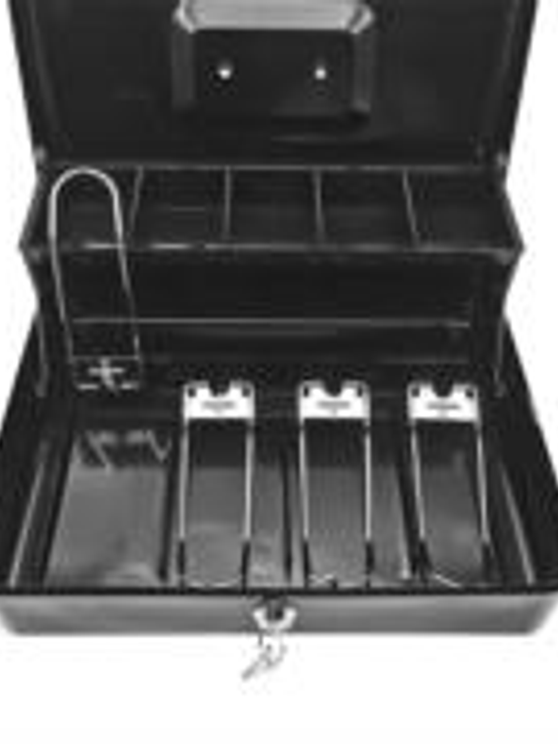 Caja Dinero Nextep Metalica Extra Grande 30 cm Bandeja Con Clips Para 4 Billetes 1