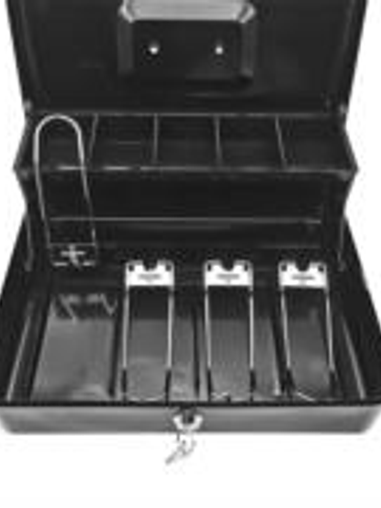 Caja Dinero Nextep Metalica Extra Grande 30 cm Bandeja Con Clips Para 4 Billetes 1