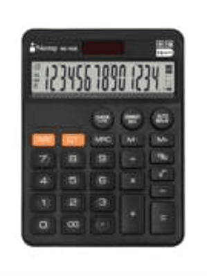 Calculadora Nextep 14 Digitos Pantalla Grande Escritorio Solar/Bateria Funcion Revisar Y Corregir