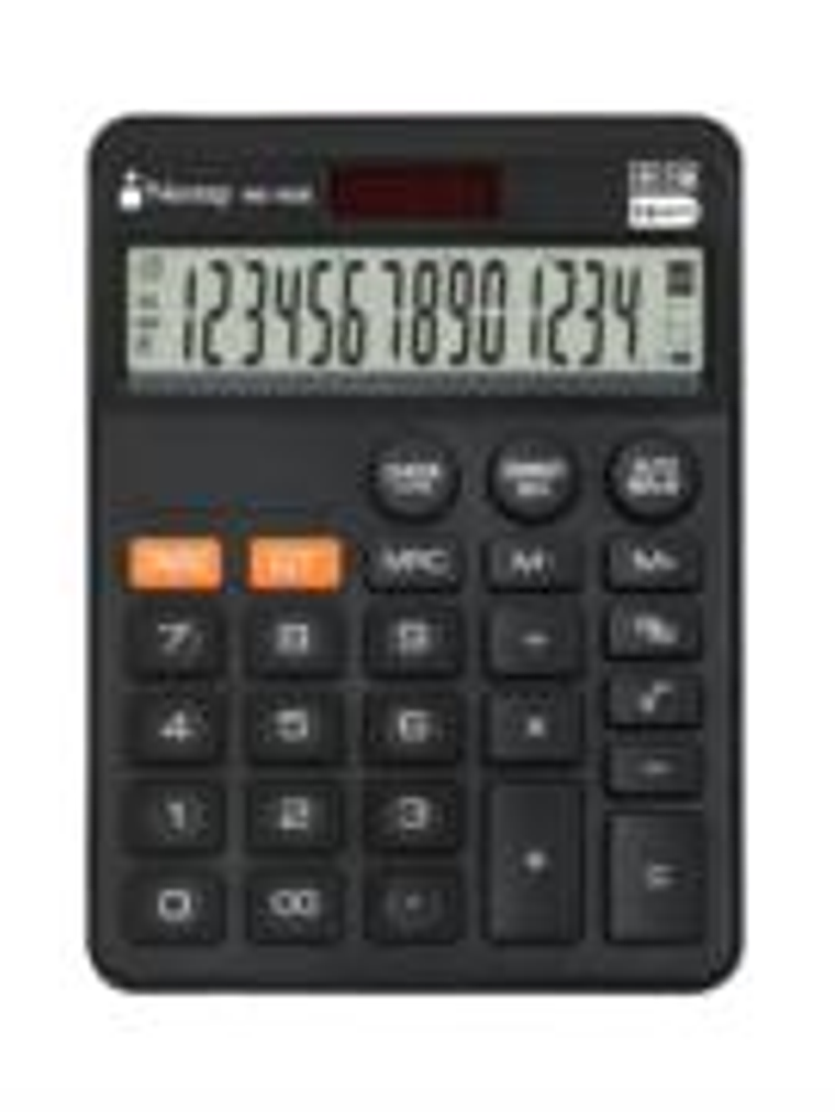 Calculadora Nextep 14 Digitos Pantalla Grande Escritorio Solar/Bateria Funcion Revisar Y Corregir 1