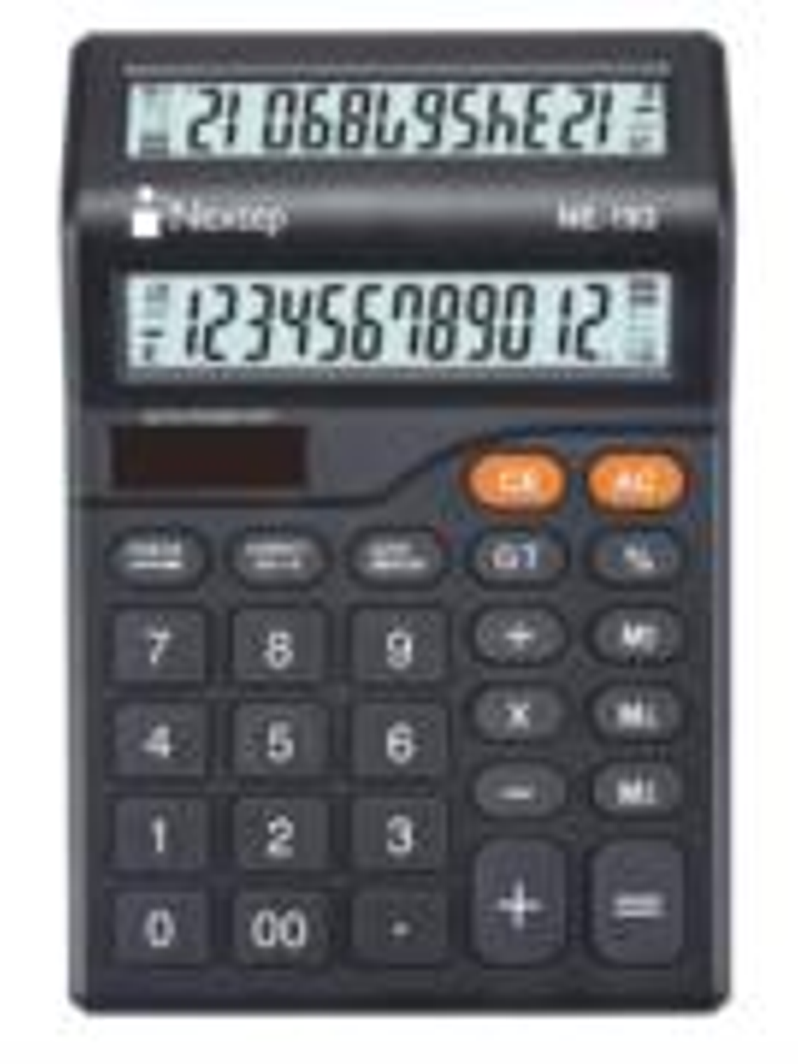 Calculadora Nextep 12 Digitos Pantalla Doble Escritorio Solar/Bateria Funcion Revisar Y Corregir 1