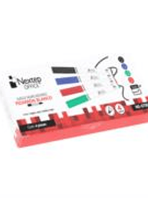 Marcadores Nextep para Pizarron Blanco Economico Juego 4 Colores Punta Fina Redonda 2.5mm