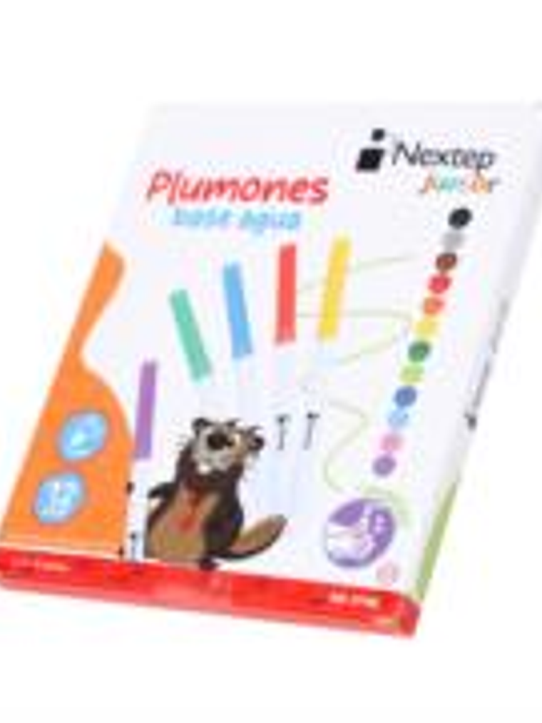Plumones Nextep Base Agua Lavables Estuche 12 Colores 1