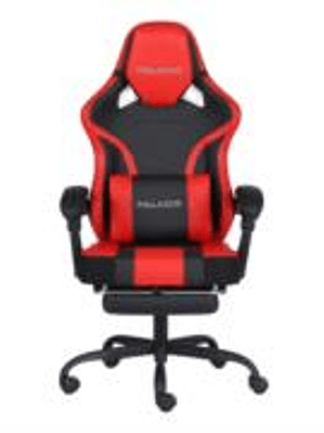 Silla Gamer Nextep Ergonomica Falkor Masaje Lumbar y Reposa Pies Color Rojo/Negro