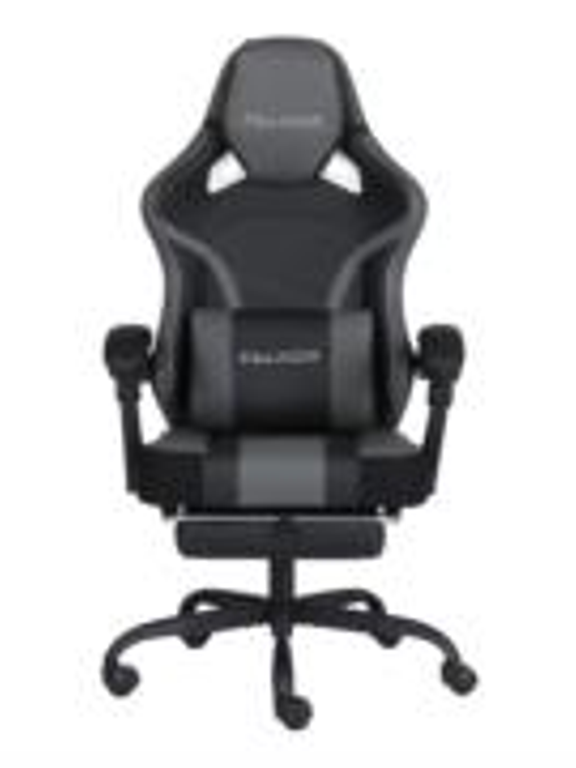 Silla Gamer Nextep Ergonomica Falkor Masaje Lumbar y Reposa Pies Color Gris/Negro 1