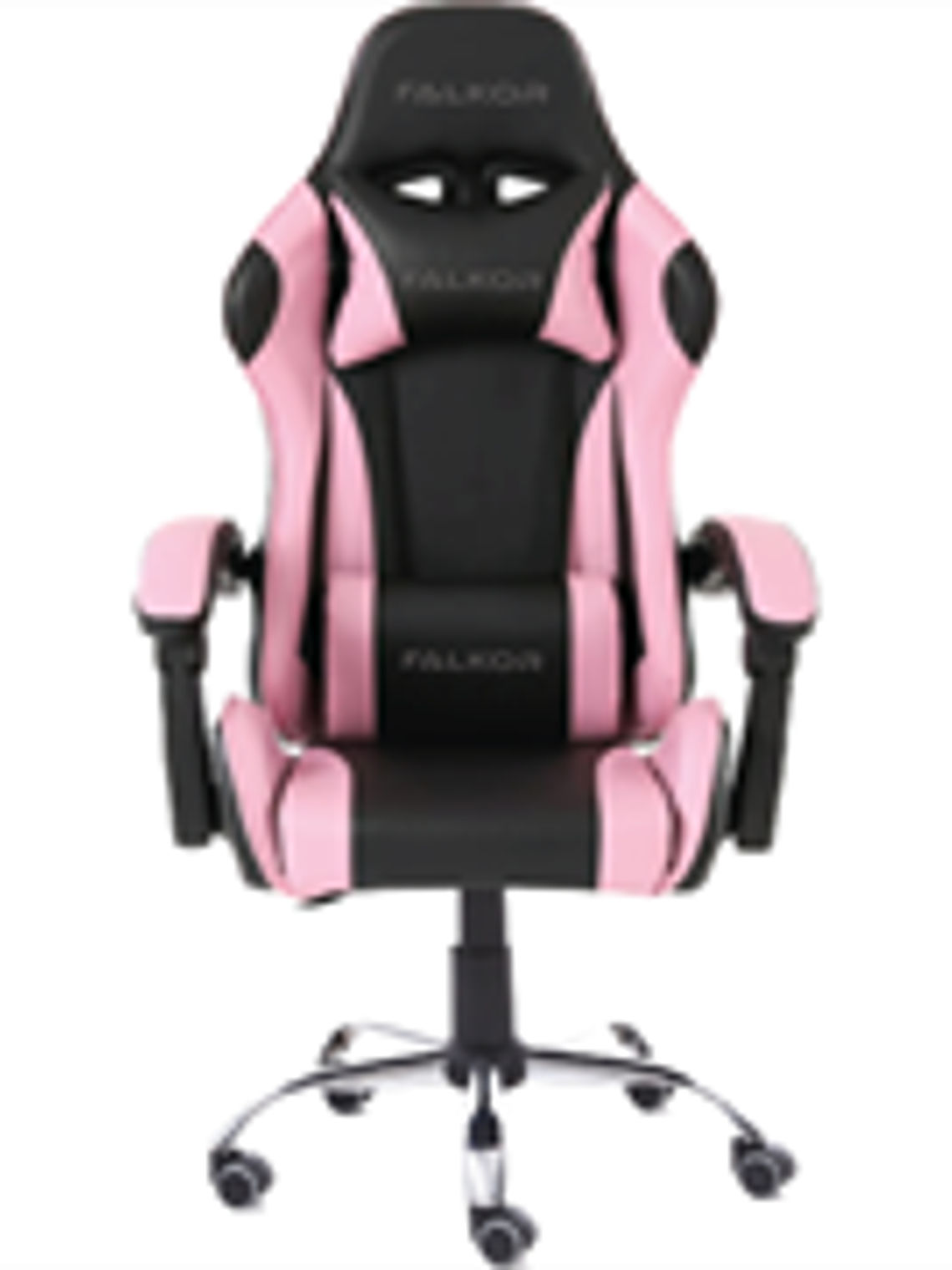 Silla Gamer Ergonómica Modelo Falkor Color Negro-Rosa 1