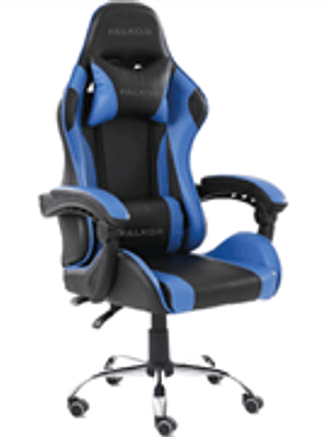 Silla Gamer Ergonómica Modelo Falkor Color Negro-Azul