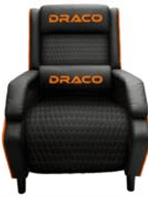 Sofá Gamer Reclinable Dragon XT Modelo Draco Color Negro-Naranja