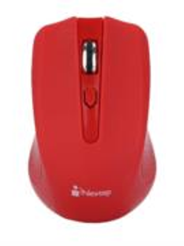 Mouse Nextep Inalámbrico USB Color Rojo 1600 dpi Baterías Incluidas 1