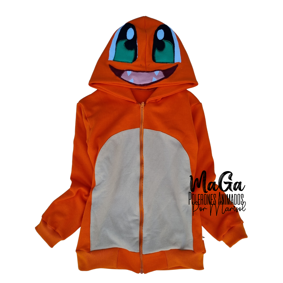 inspirado en Charmander con cierre