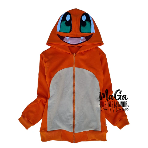 inspirado en Charmander con cierre