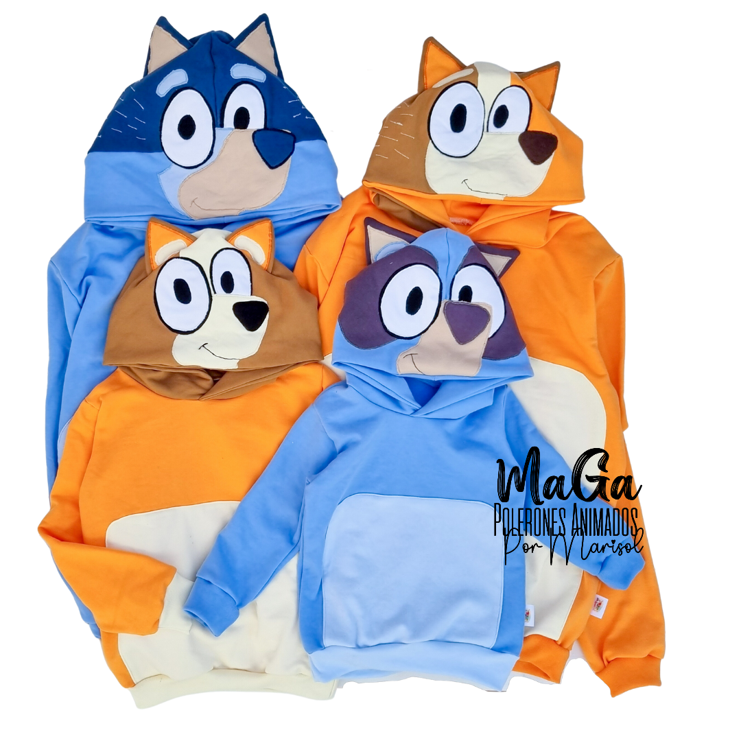Polerón inspirado en Bluey