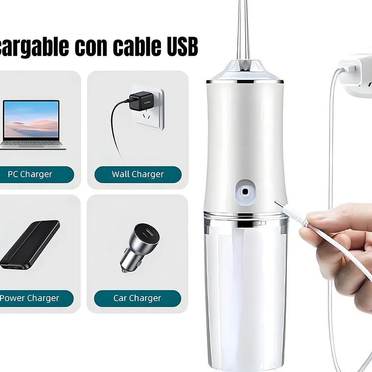 Irrigador bucal recargable e inalámbrico – limpieza profunda y encías sanas 2