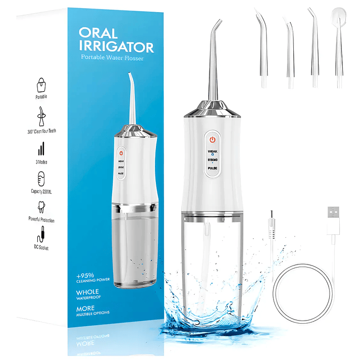 Irrigador bucal recargable e inalámbrico – limpieza profunda y encías sanas 1