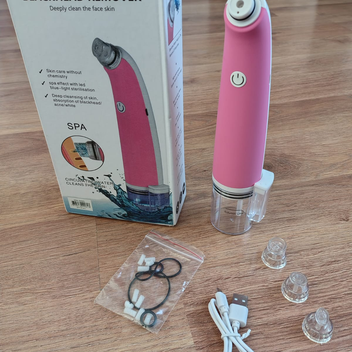 Aquí tienes una descripción al estilo de las anteriores, adaptada al producto [Removedor + extractor de puntos negros Aqua Peeling Portátil]() — ideal para ficha de producto, anuncio o venta online:   3